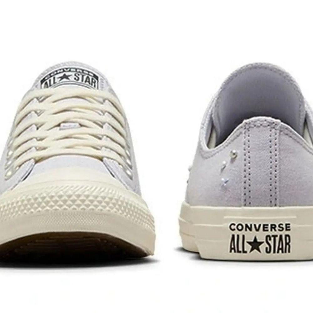 Converse Chuck Taylor‎ Star Pearls & Stars Low Top Sneakers- Ghost Town/Lilac - Picture 5 of 11